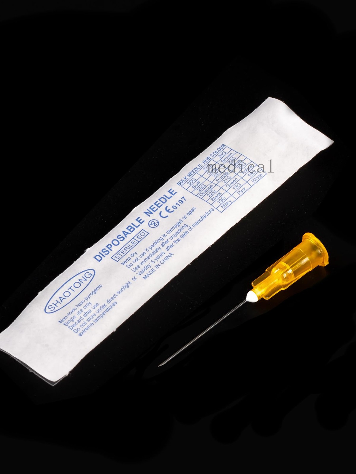 Disposable Sterile Needles 100-Pack 25G 1" - Individually Wrapped
