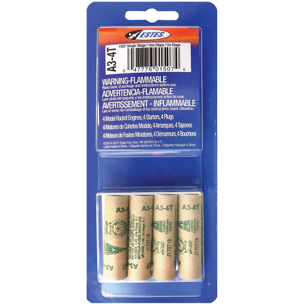 Estes 1507 - A3-4T Engines (4 Pack)