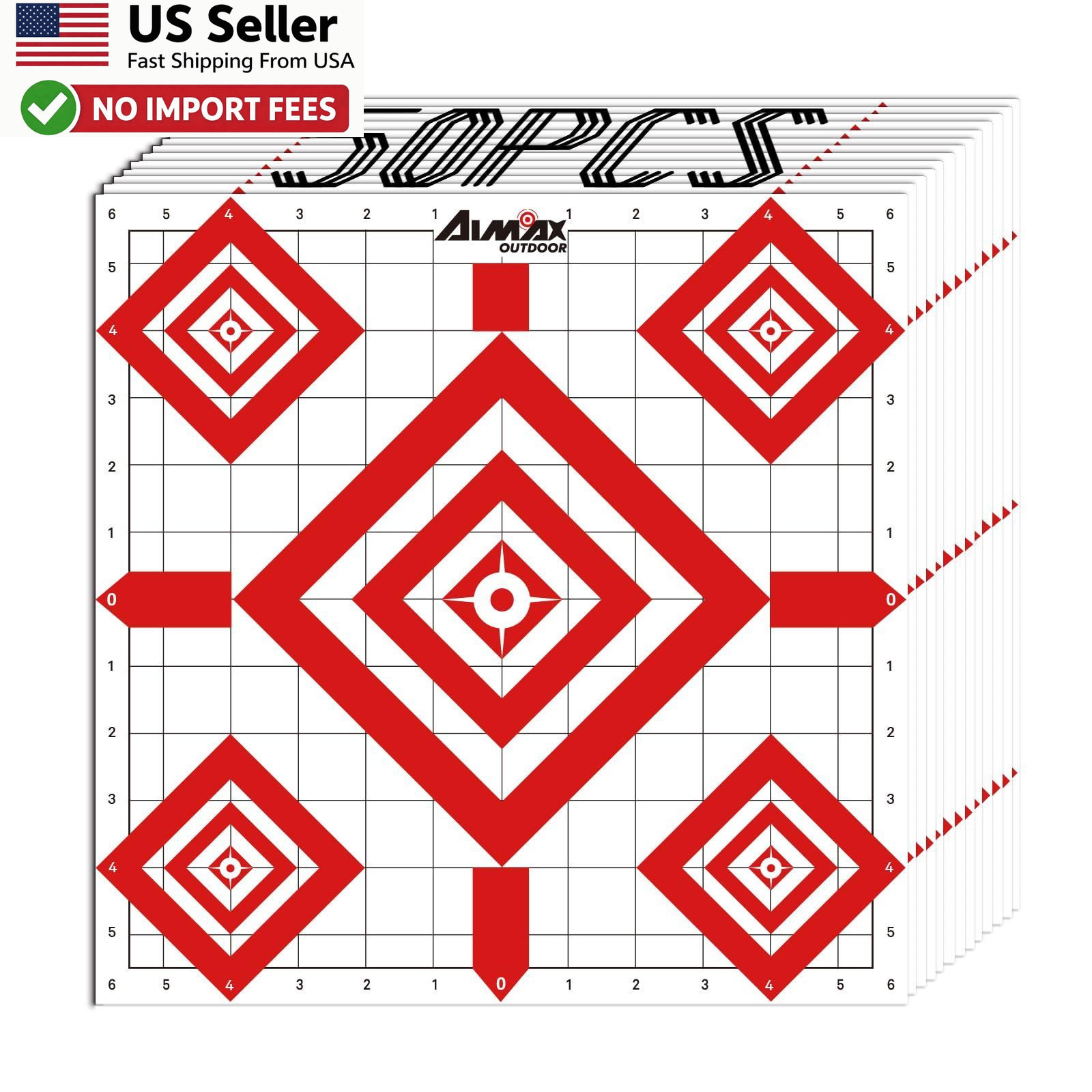 Shooting Targets 12x12 Paper BB Gun Airsoft Pistol Rifle Range Paper FROM USA