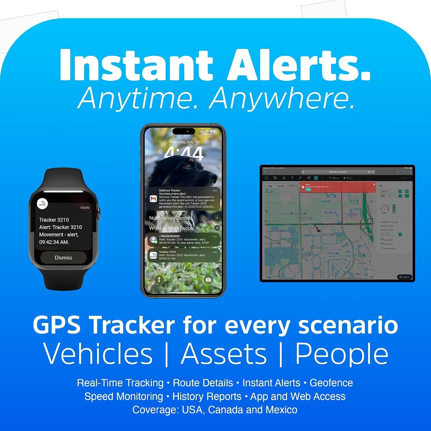 Real-Time Vehicle GPS Tracker - Nationwide Coverage & Cancel Anytime Options