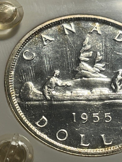 1955 Canada 1 Dollar/Silver/PL/Capital Holder/Unc++ #17711-2