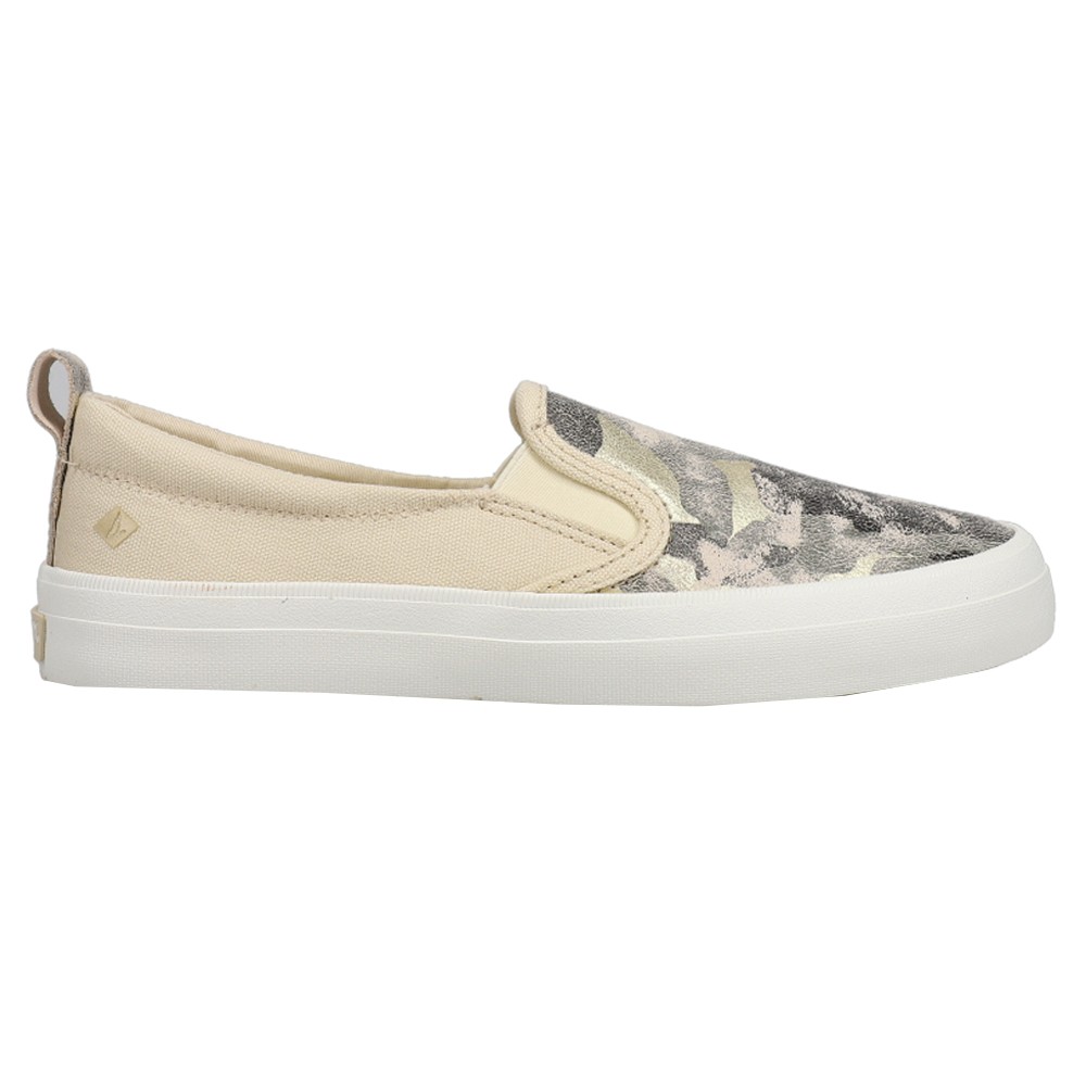 Sperry Crest Twin Gore Camo Slip On  Womens Off White Sneakers Casual Shoes STS8