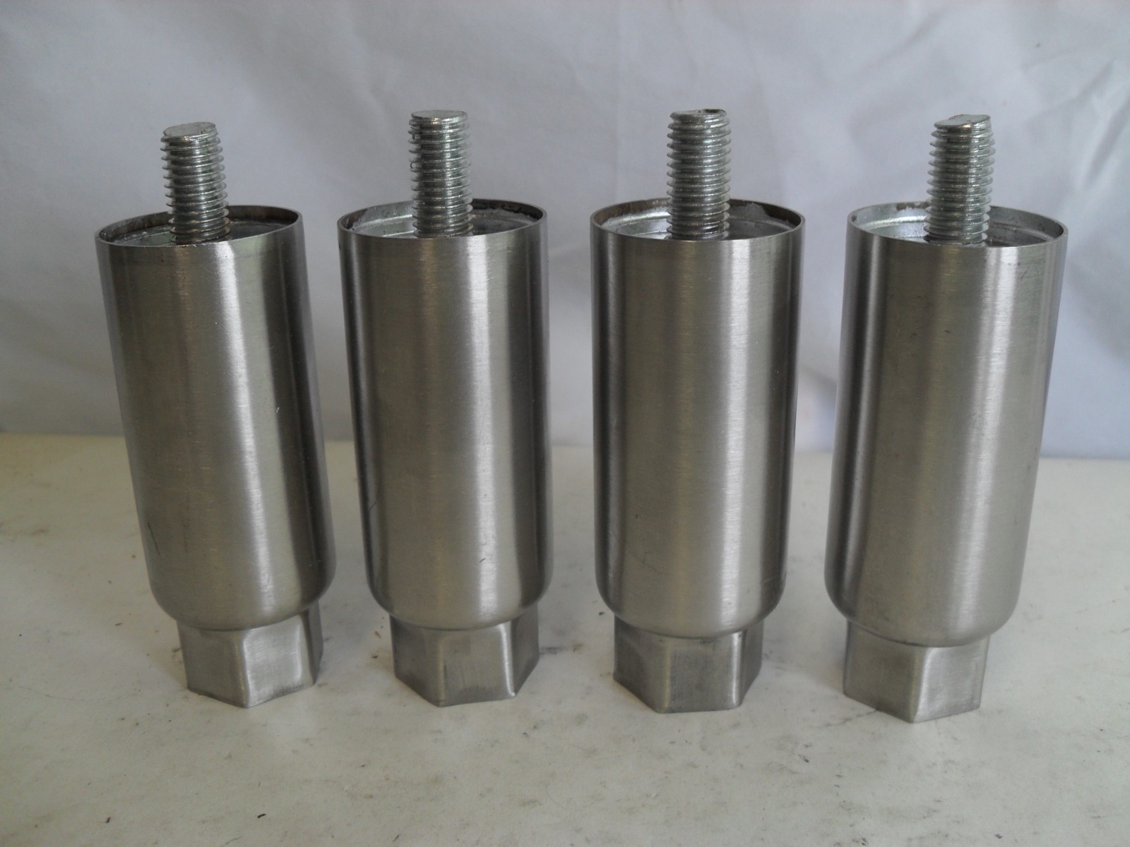Leg Set/4 4"-6" Adj. SS 1-1/2"OD, Stud Mount 12x1.75
