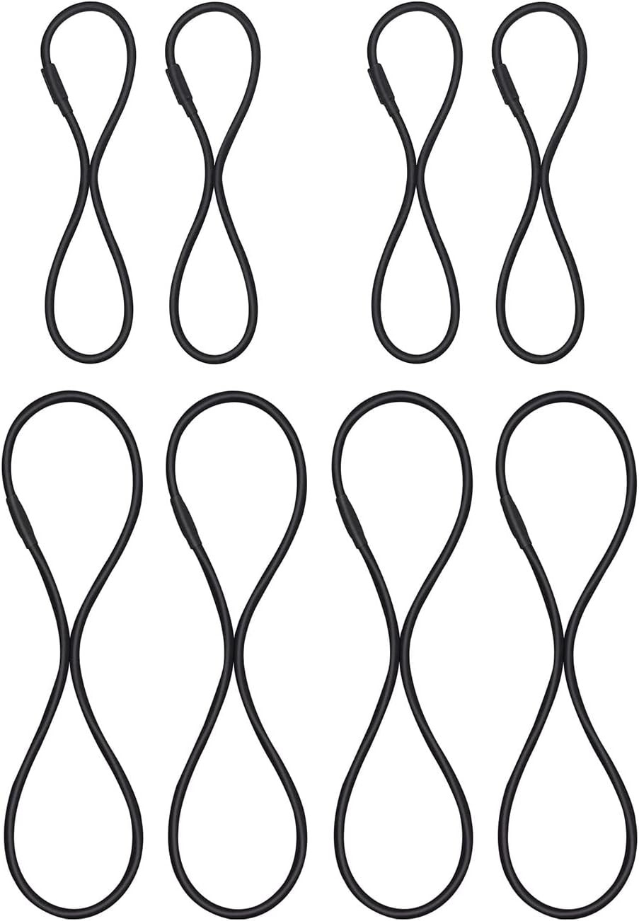 8Pcs Black Universal Elastic Band Replacement Microphone Shock Mount Rubber Ring