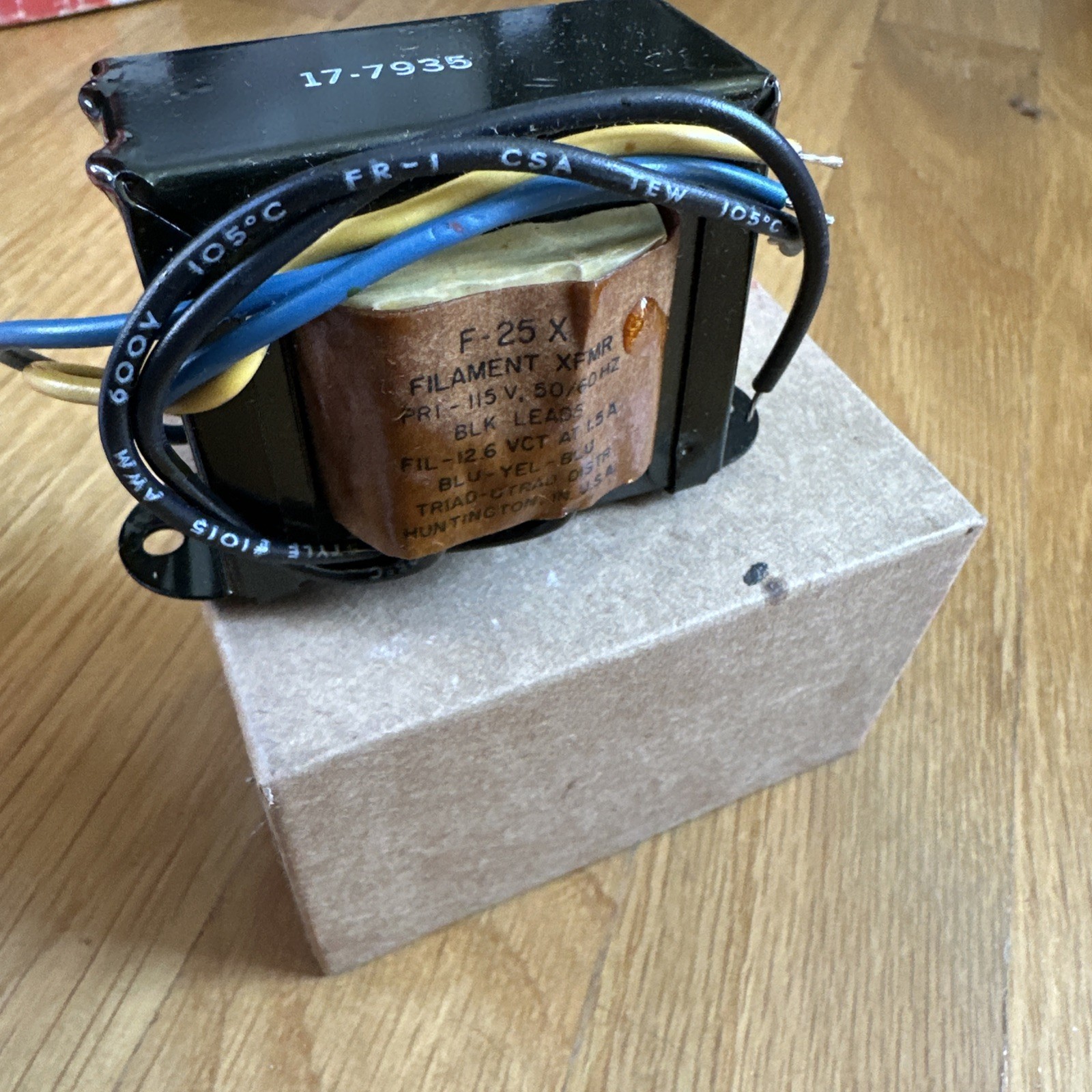 Triad F-25X Filament Transformer Untested 12.6VCT-1.5A