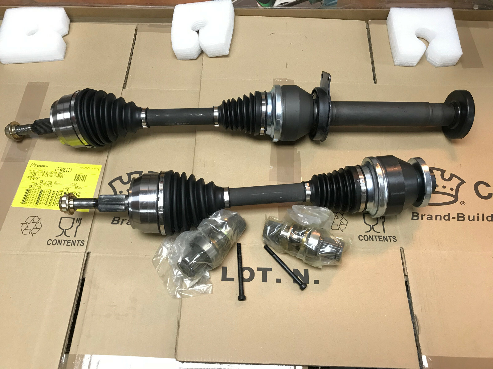 FOR VW TRANSPORTER T5 T32 2.0 TDI 6 SPEED DRIVE SHAFTS WITH STUB AXLE LEFT RIGHT