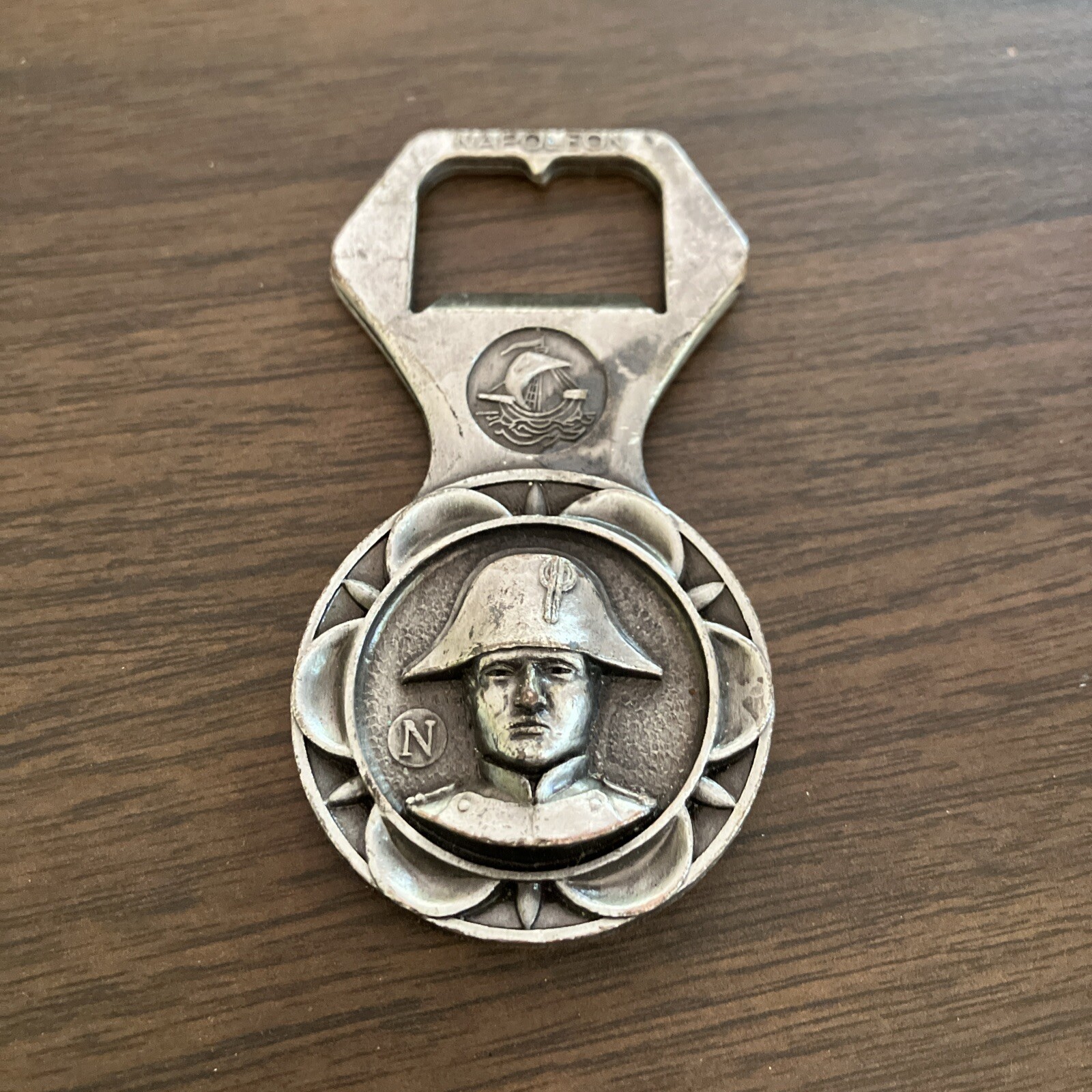 PEWTER BOTTLE OPENER BY CREATIONS ISAACS PARIS FRANCE NAPOLEON EIFFEL TOWER