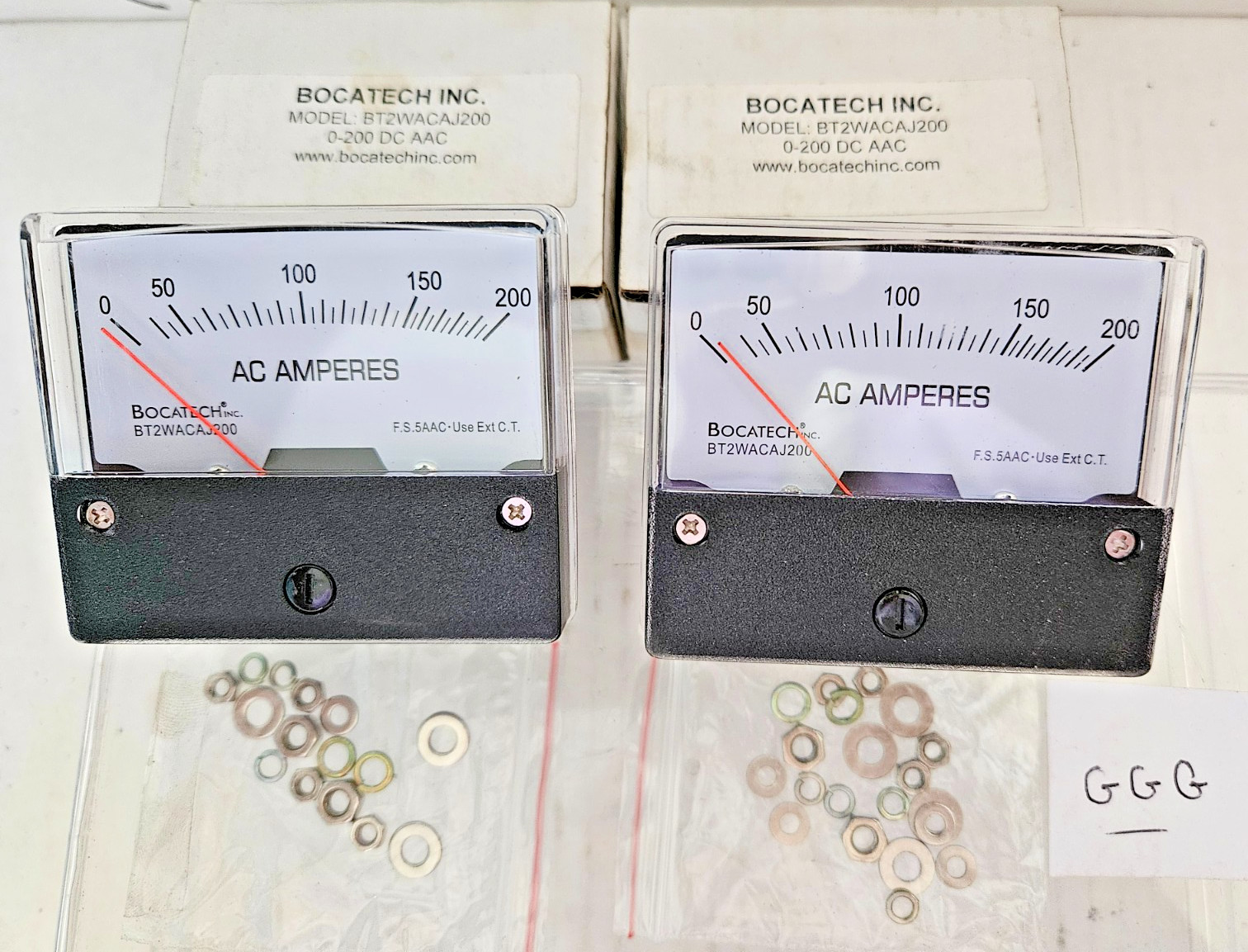 BOCATECH Inc. BT2WACAJ200 AC Amperes Lot of 2