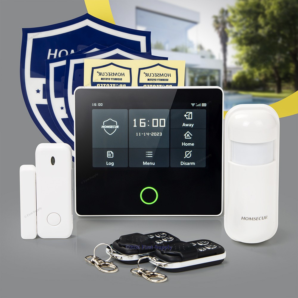 HOMSECUR Wireless WIFI 4G SMS Autodial Home Alarm System Touch Screen