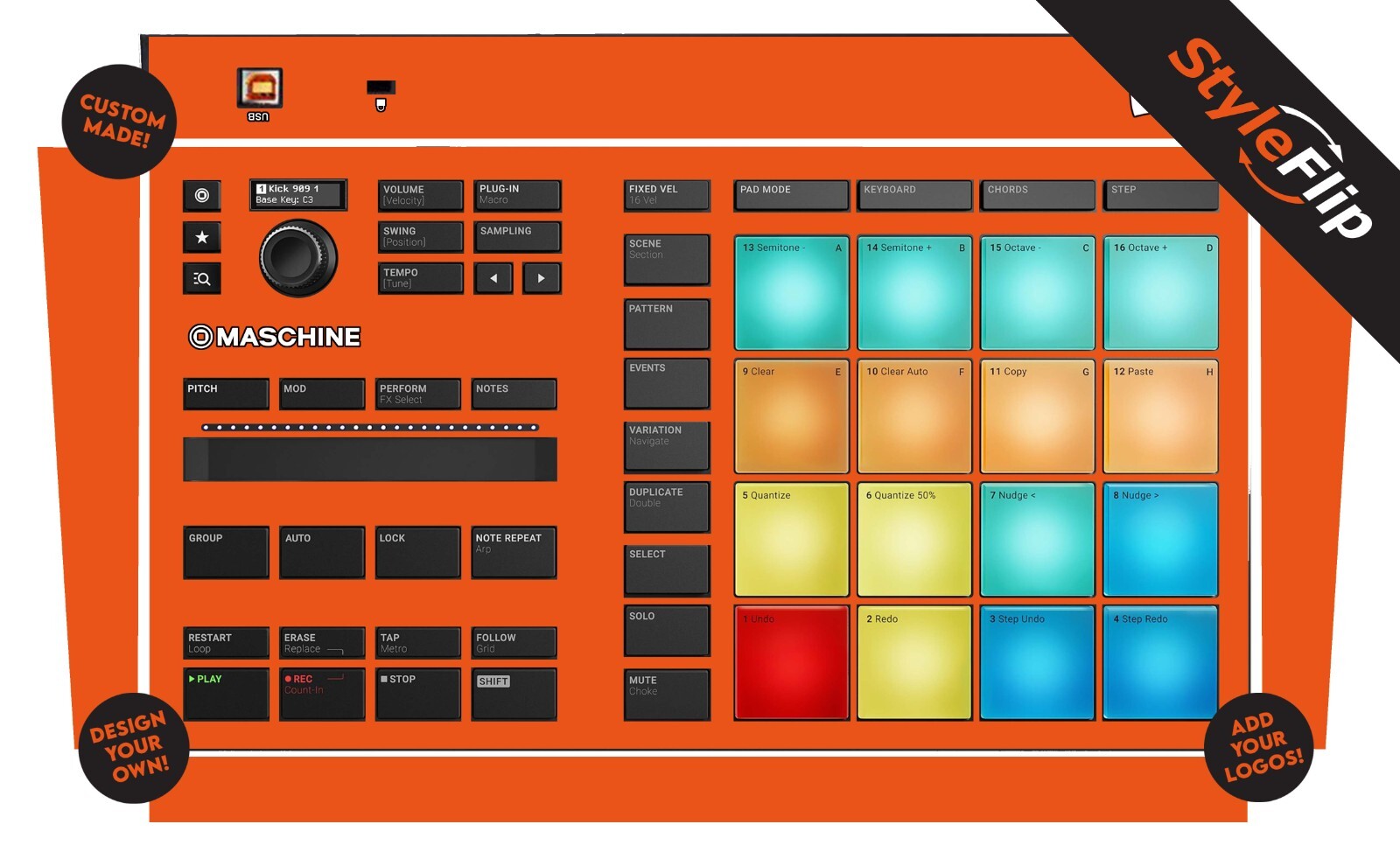 NI Maschine Mikro MK3 Skins | Custom Design | Protective Decal | StyleFlip Skins