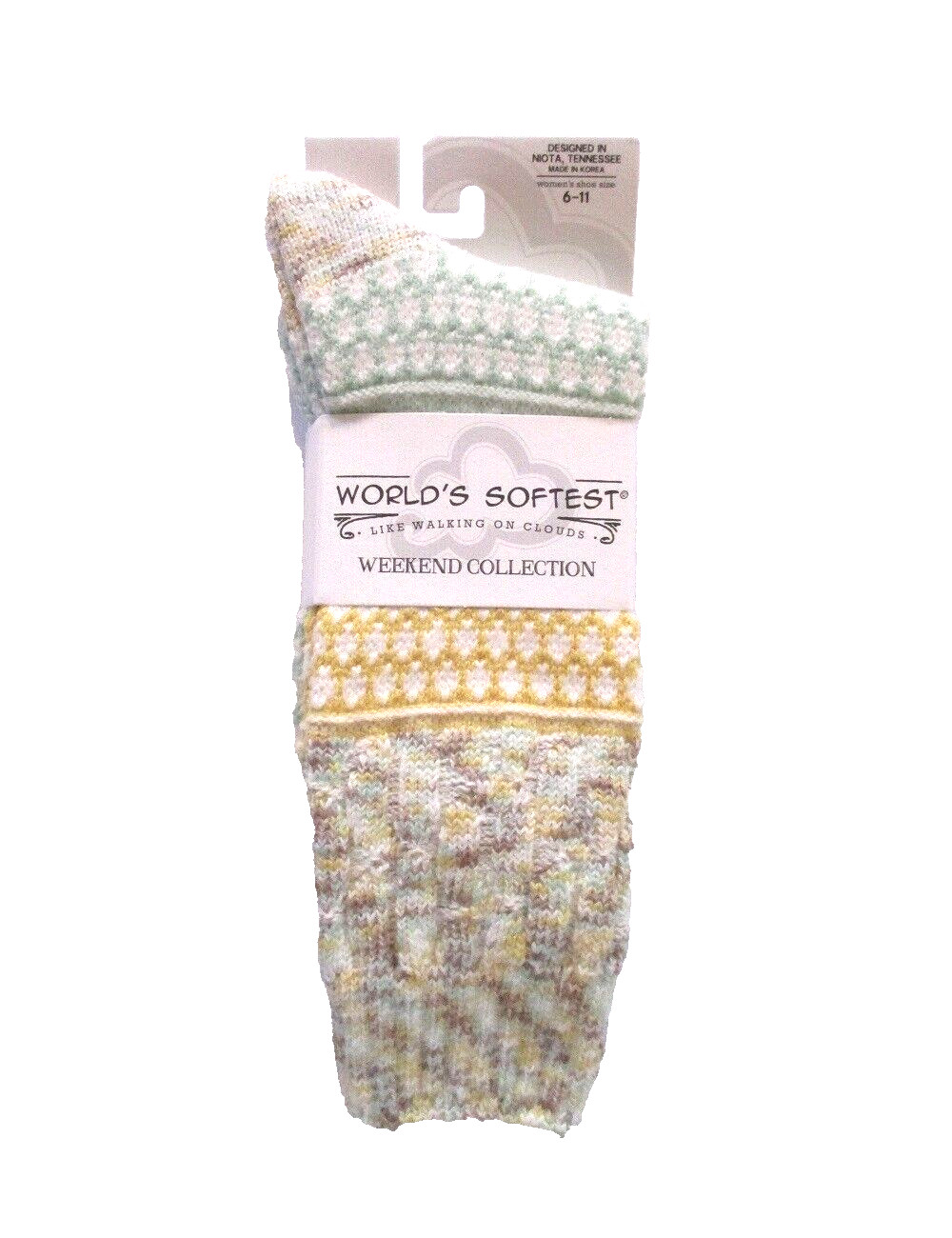 World's Softest Socks - Weekend Collection - Textured - Frosty Multi - NEW