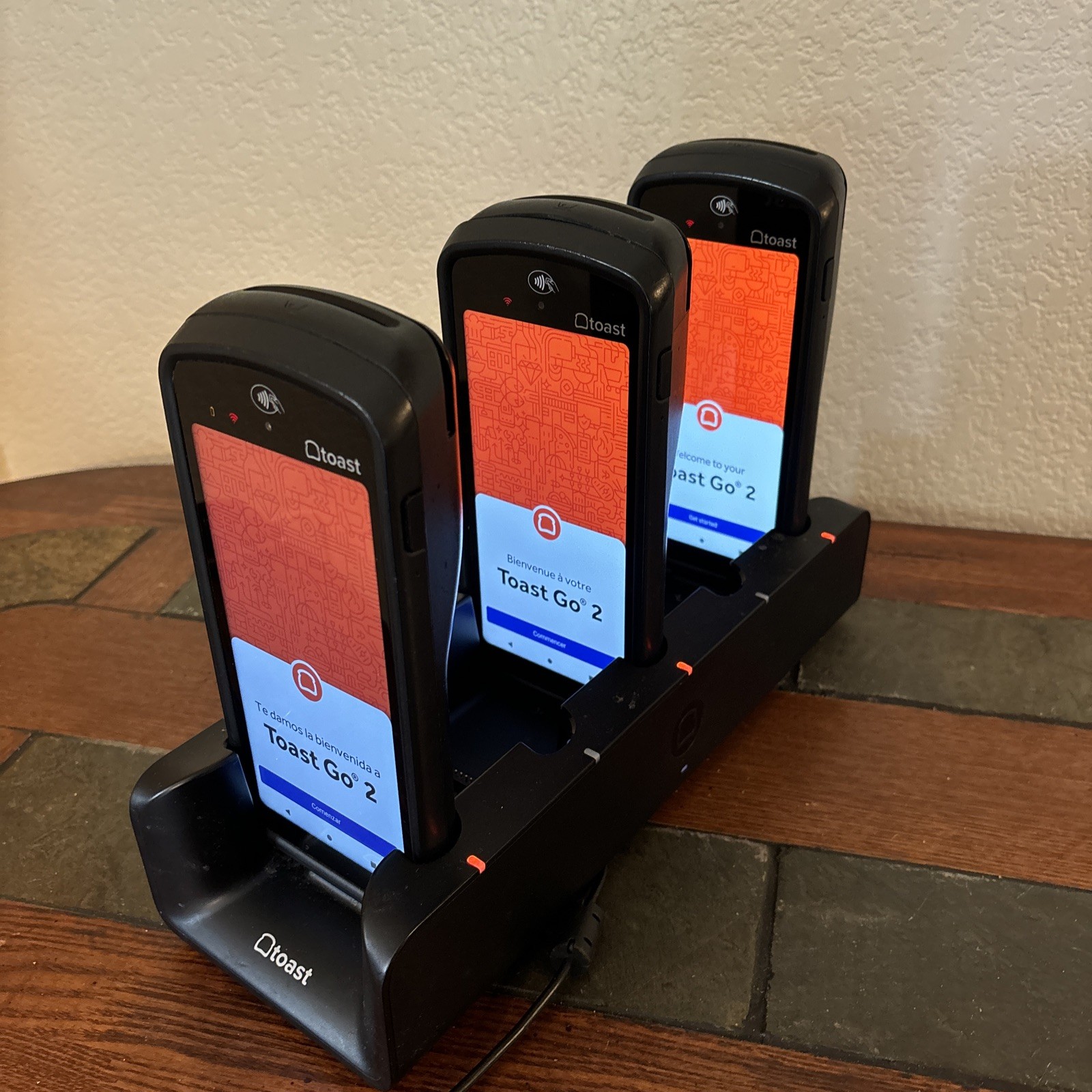 (3) Toast Flex POS Go 2 Handheld Tablet Mobile Computer Device TG200 With Dock