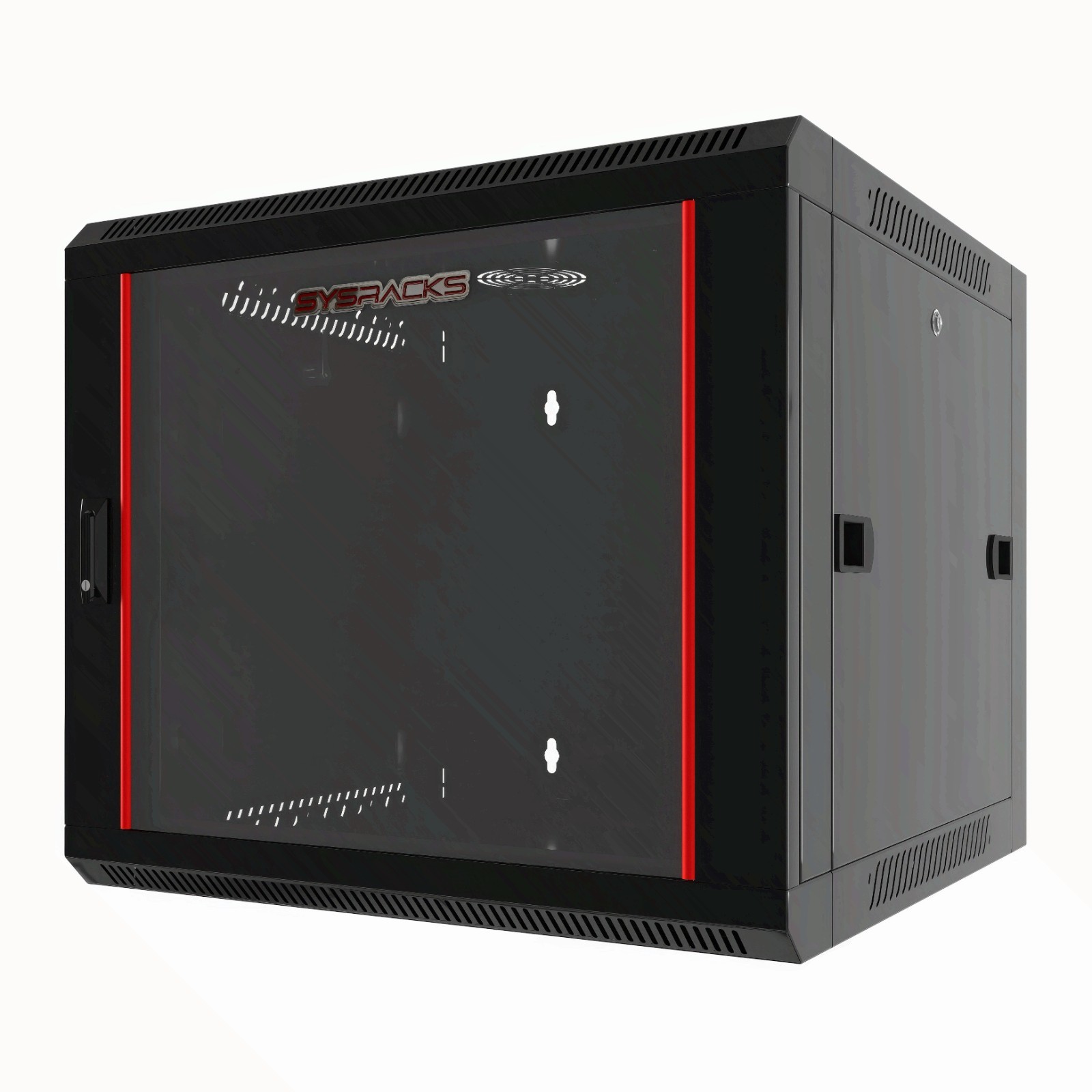 Sysracks 12U Wall Mount Network Rack Cabinet 18" Deep 19" Glass Door
