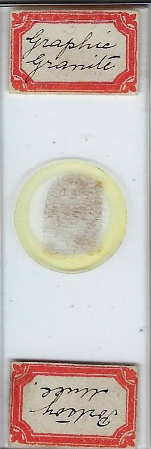 Graphic Granite from Portsoy Scotland Petrographic Microscope Slide