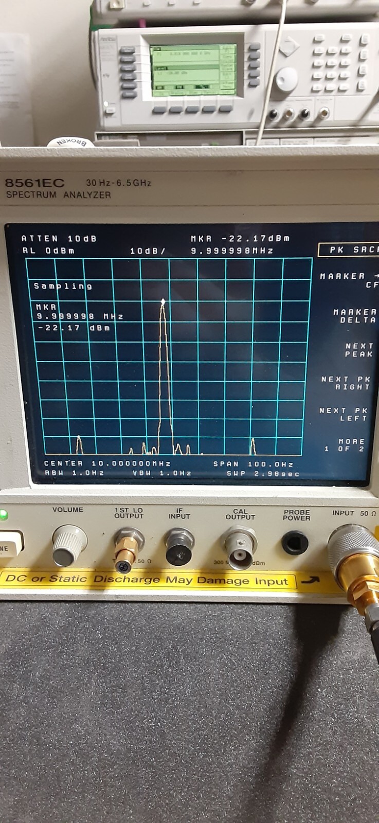 Agilent 8561EC Spectrum Analyzer 30Hz to 6.5GHz bandwidth ONLY 8903 run hours!!