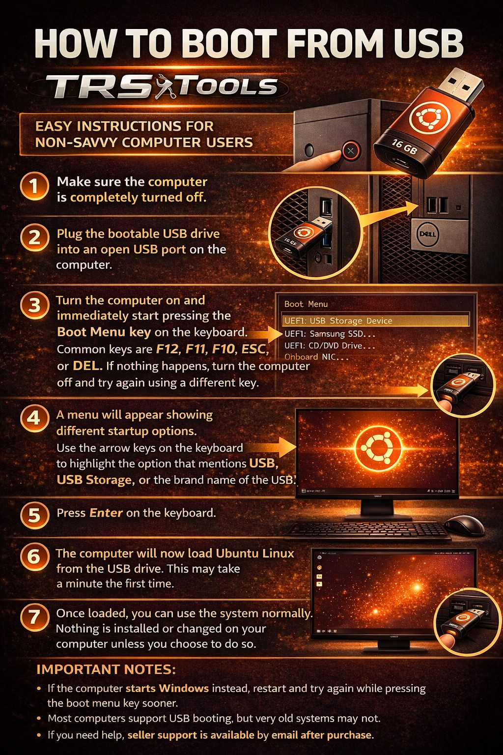 Ubuntu 25.10 Questing Quokka - Latest Version NEWEST Ubuntu Linux OS on USB Boot
