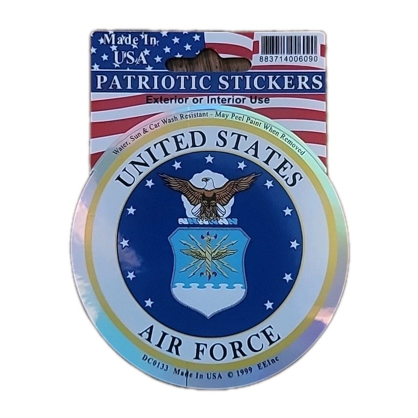 Reflective United States Air Force Shiny Decal Bumper Sticker Made In The USA