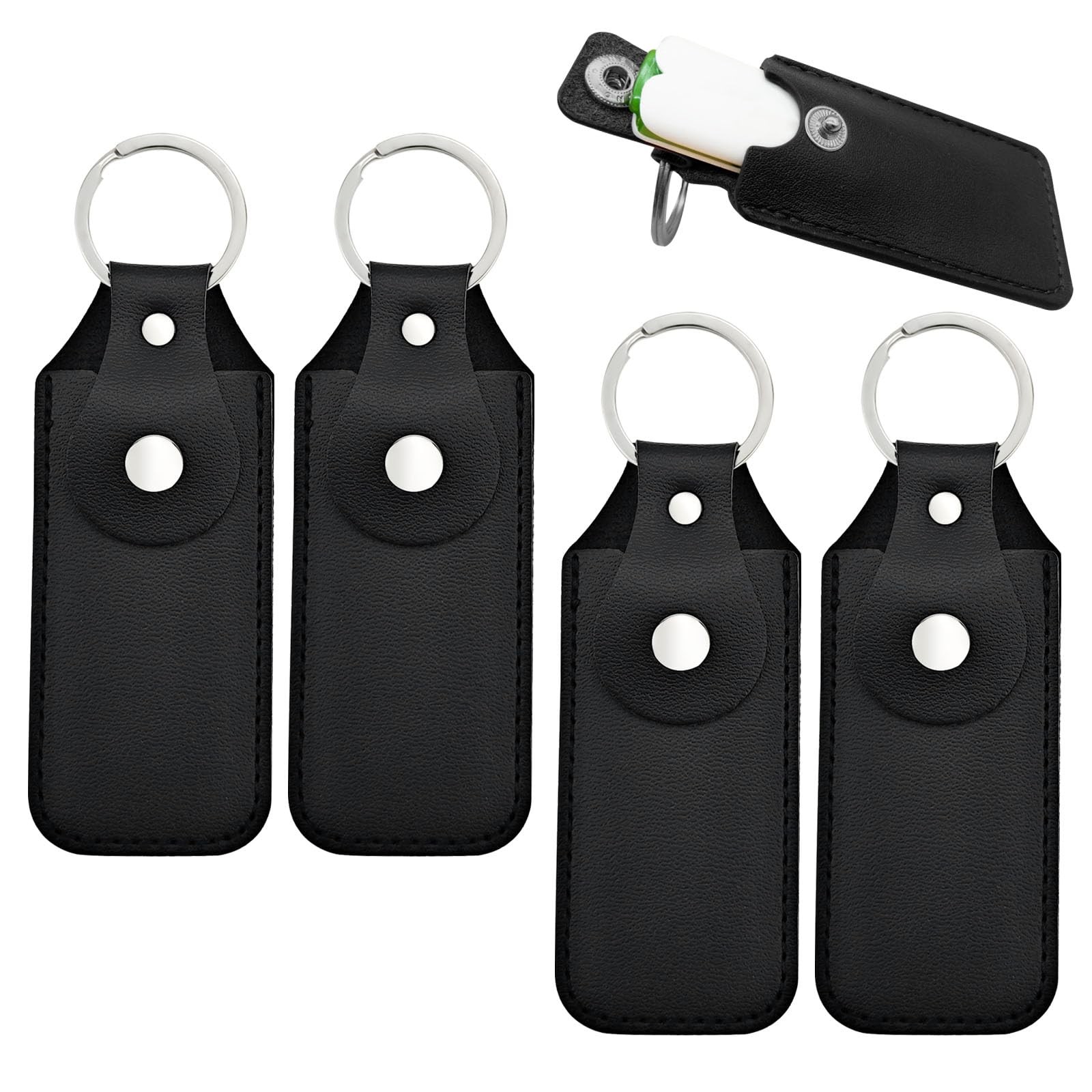 Flash Drive Case 4PCS PVC Leather Storage Cover - Easy to Clean & Portable