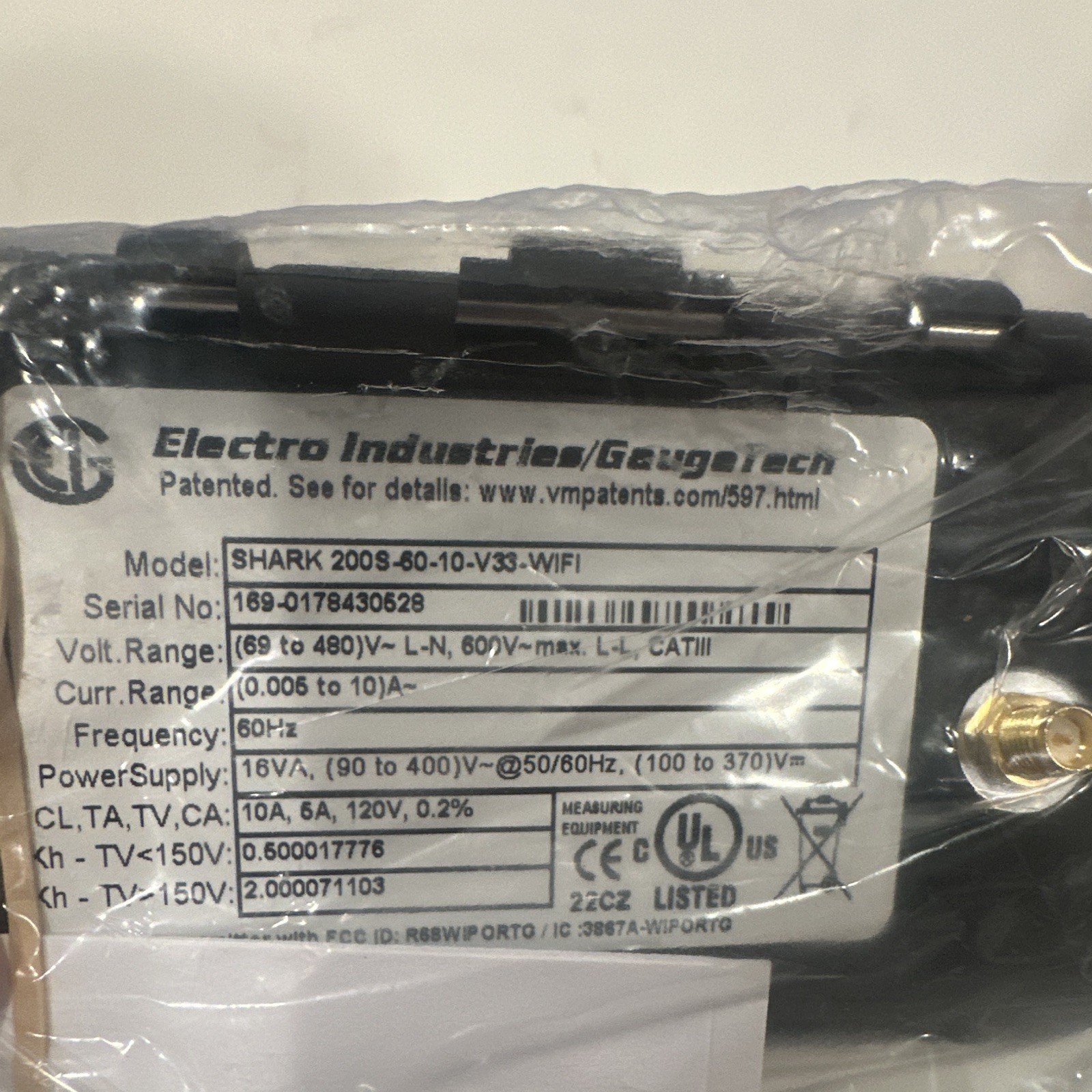 Electro Industries/GaugeTech SHARK 200S-60-10-V33-WiFi