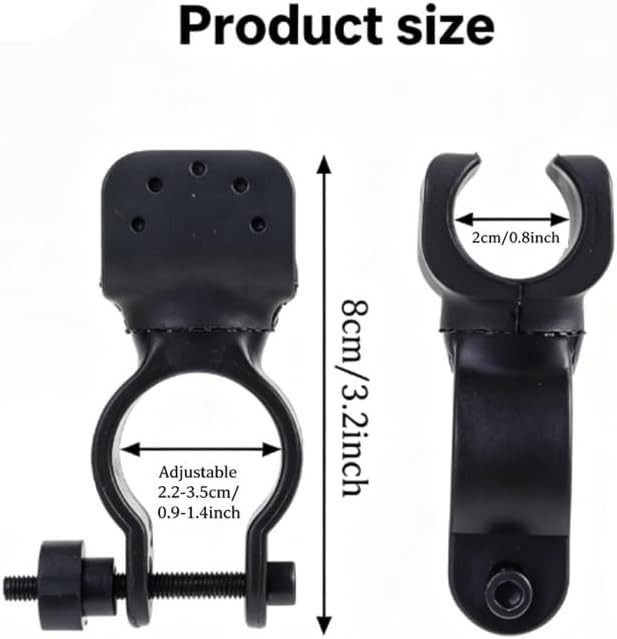 2 Pack Black Durable Walking Stick Holders, Cane Holder, Wheelchair