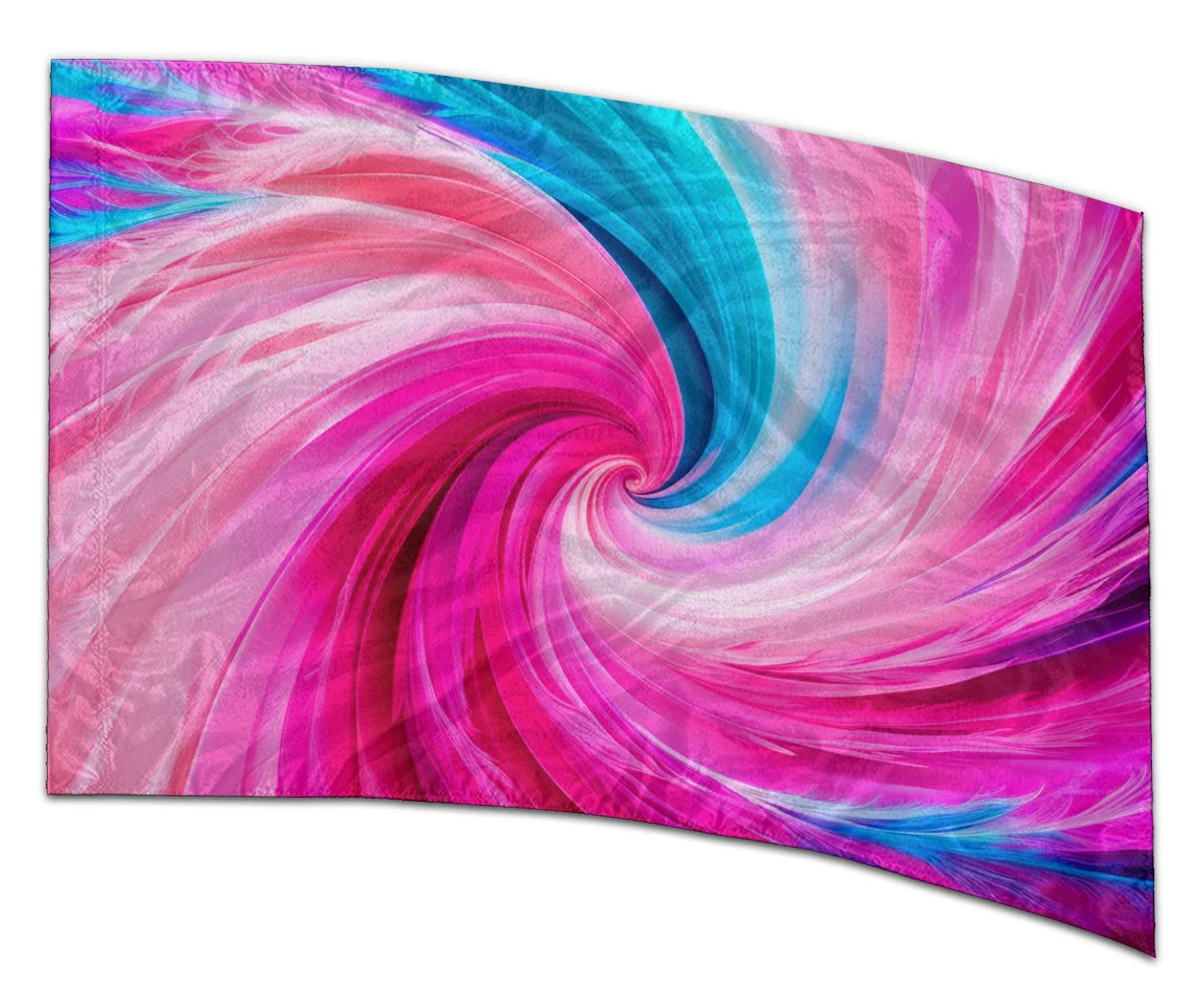 COLOR GUARD FLAGS TWILIGHT WHIRLWIND SILKS - NEW - 36" x 54" Standard Curved