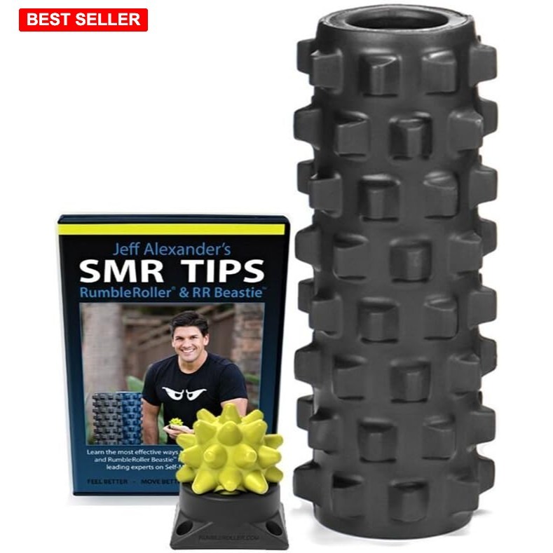 Foam Roller Massage Ball Superset 12 Inch Extra Firm Latex Free Black