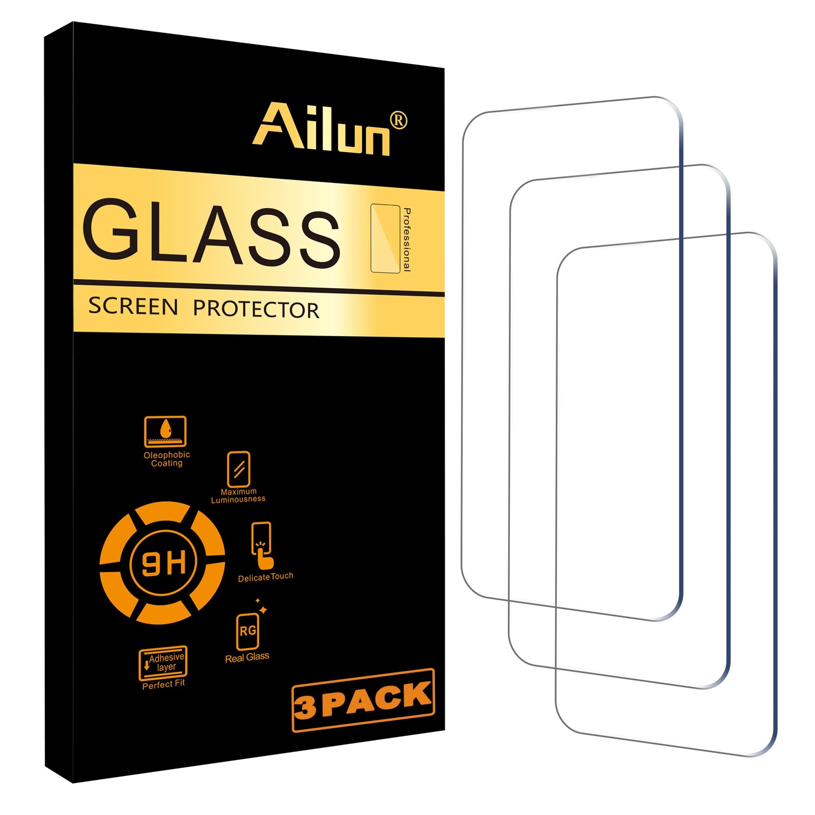 Ailun Screen Protector iPhone 16 Plus/15 Plus(Pro Max)-6.7 Inch, Transparent