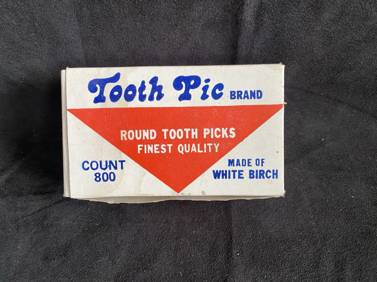 VTG Tooth Pic Brand Toothpicks White Birch Round 800 count - Appears Full