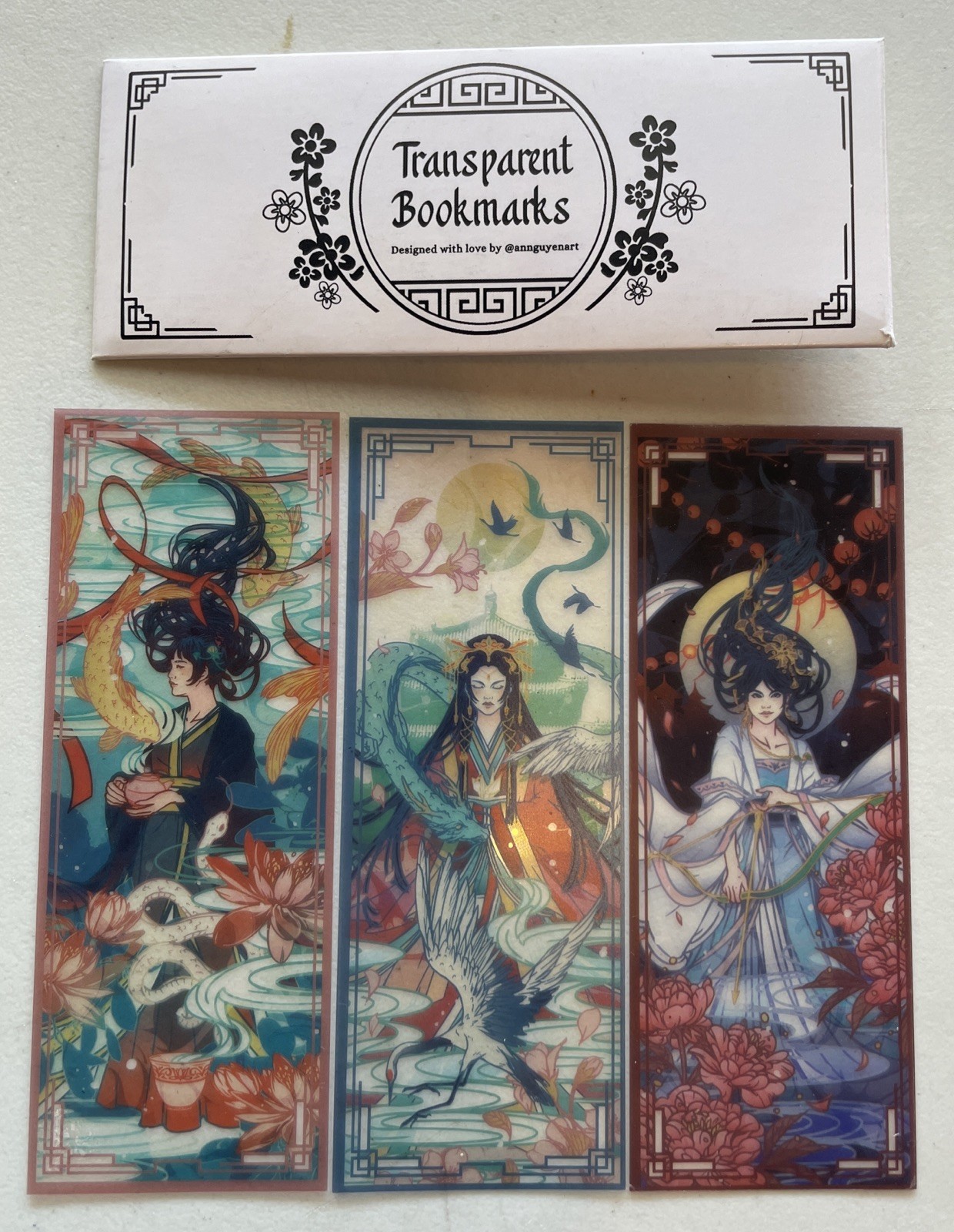 Owlcrate Transparent Bookmarks Daughter of the Moon Goddess, Six Crimson Cranes