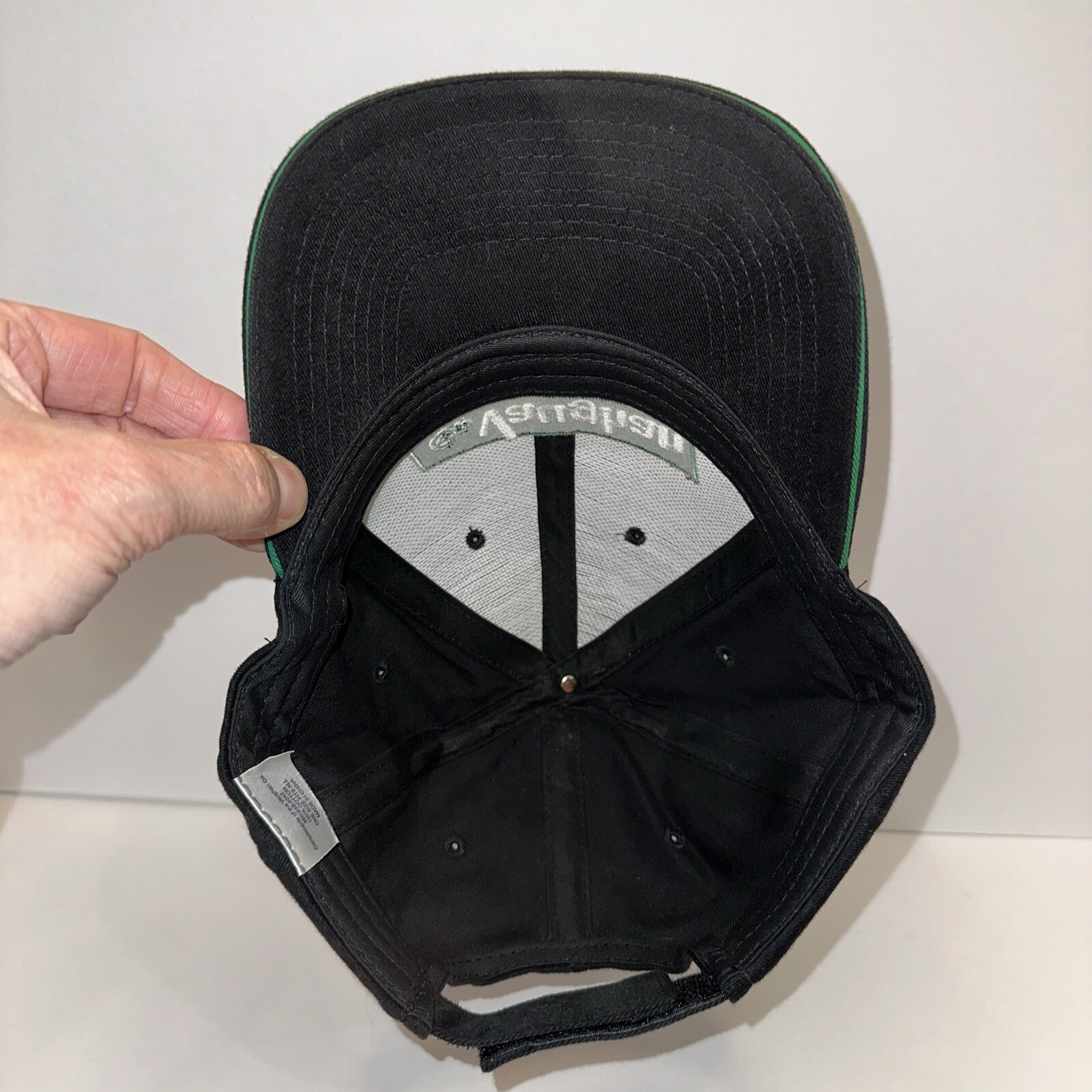 Vaughan Chopper Pumps Green w white Patch on Black Hat Cap Hook Loop