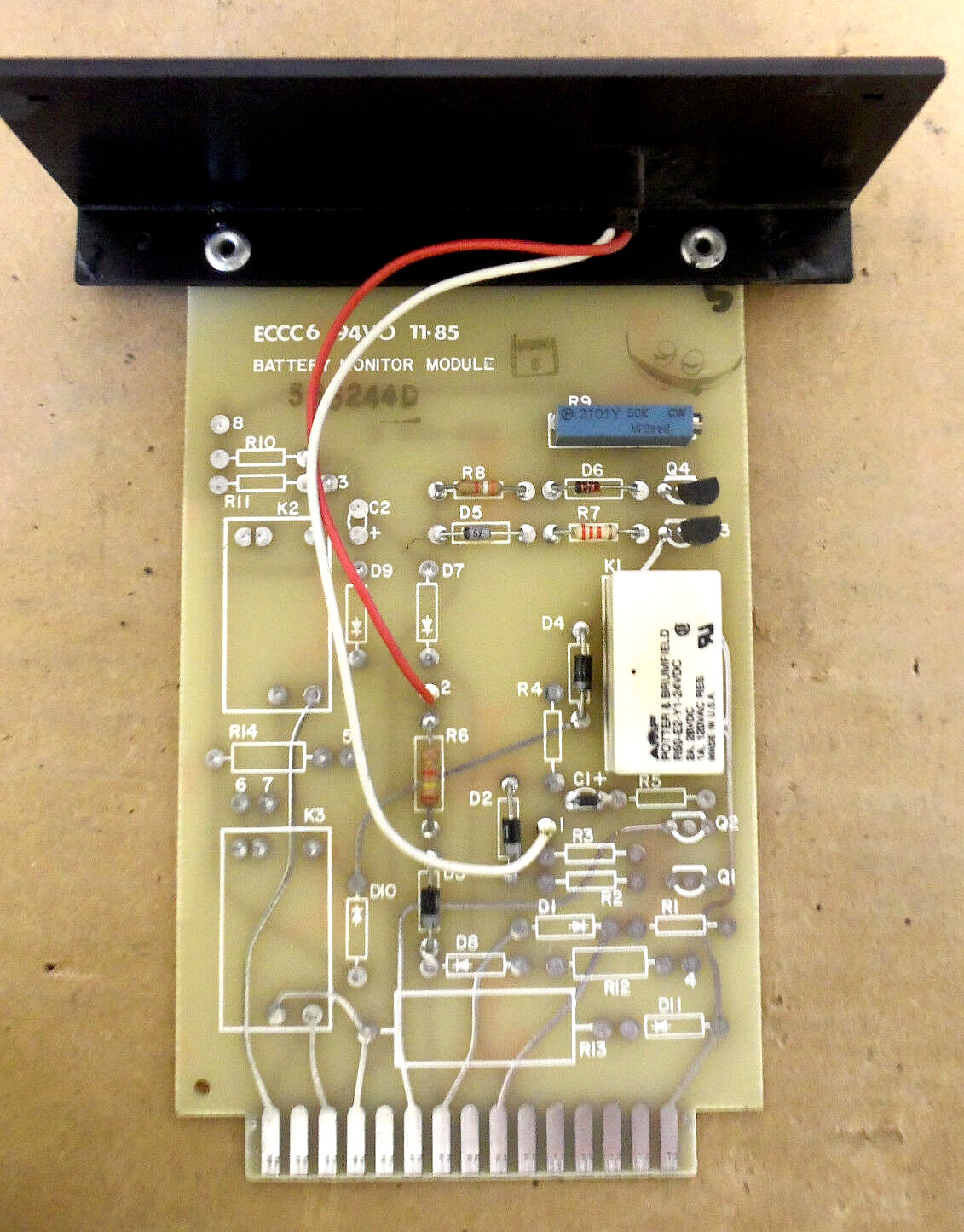SIMPLEX  556-244D  FIRE ALARM BATTERY MONITOR MODULE CIRCUIT BOARD  556244D