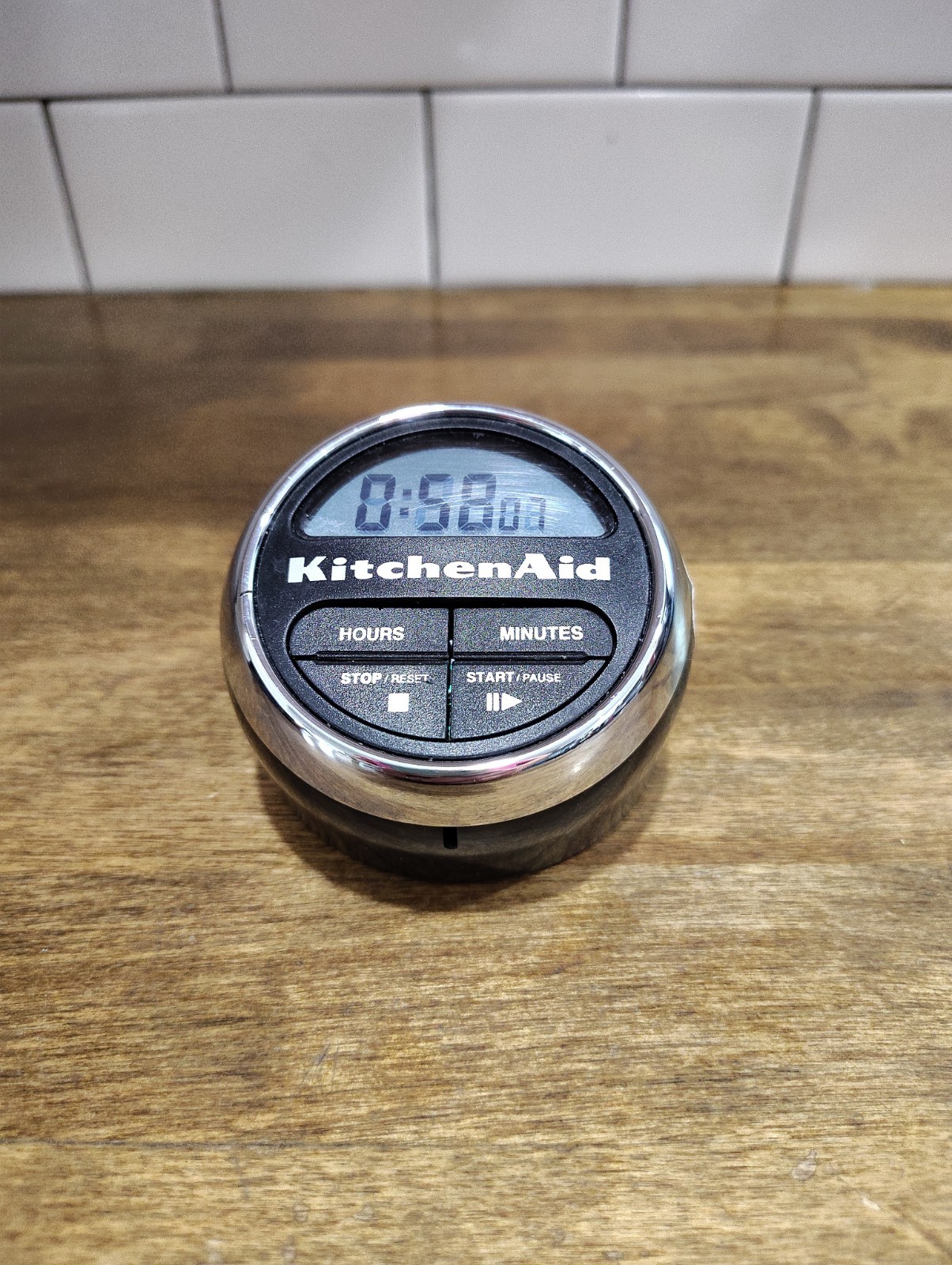 KitchenAid Digital Kitchen Timer OEM  Easy to Read  Countertop  Black & Chrome