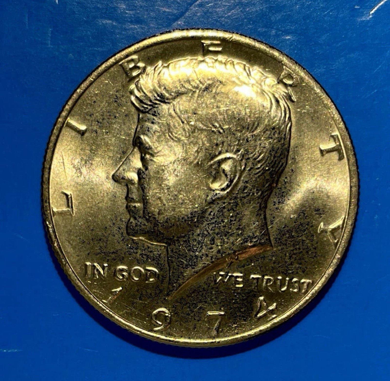 1974 P Kennedy Half Dollar Clad GEM BU LUSTROUS Fast Shpg/Trkg #25330-66