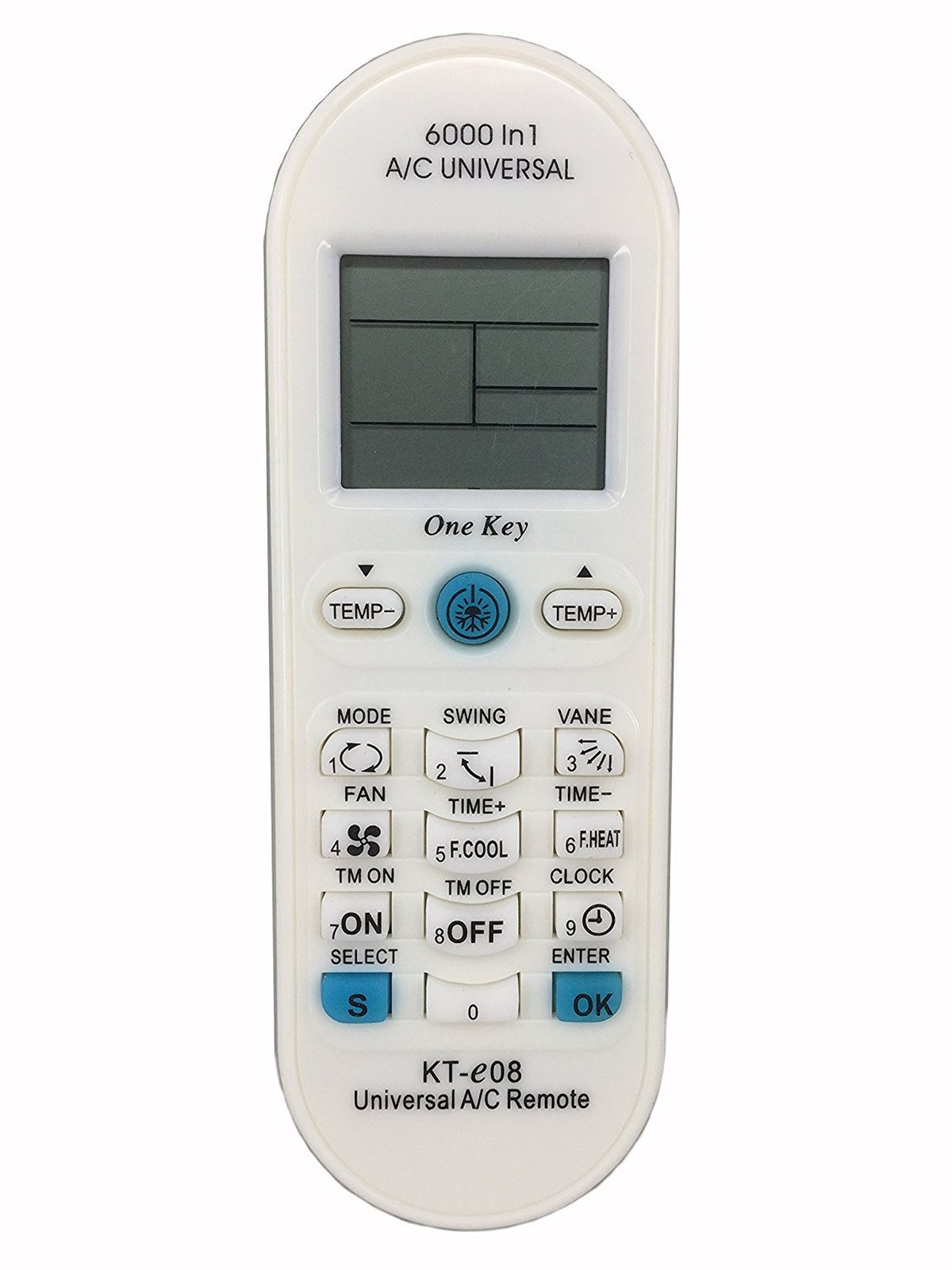 KT-E08 Universal remote for most major brands of mini split AC- Celsius displ...