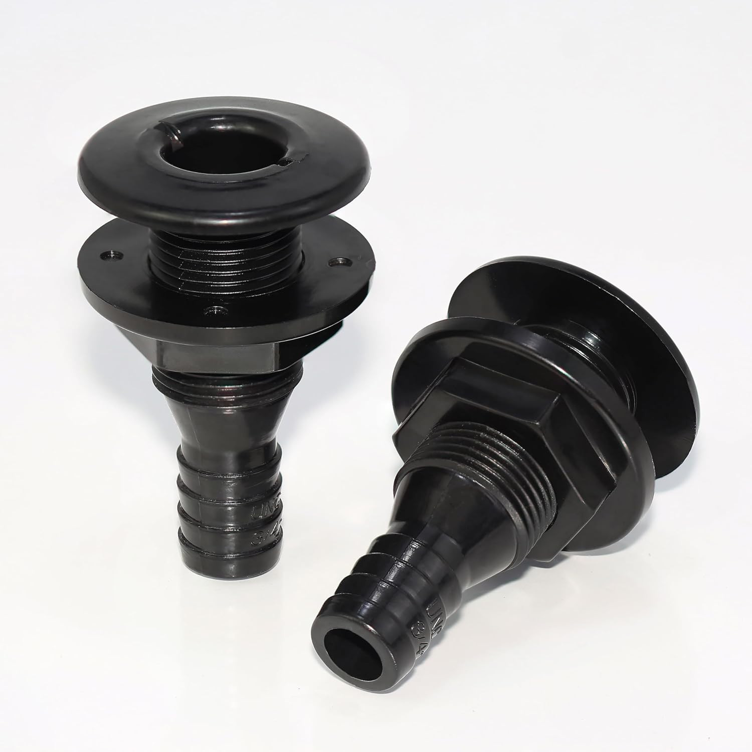 2Pcs Thru Hull Fitting(3/4"), Marine Through Hull Connector Fitting for Boats, B