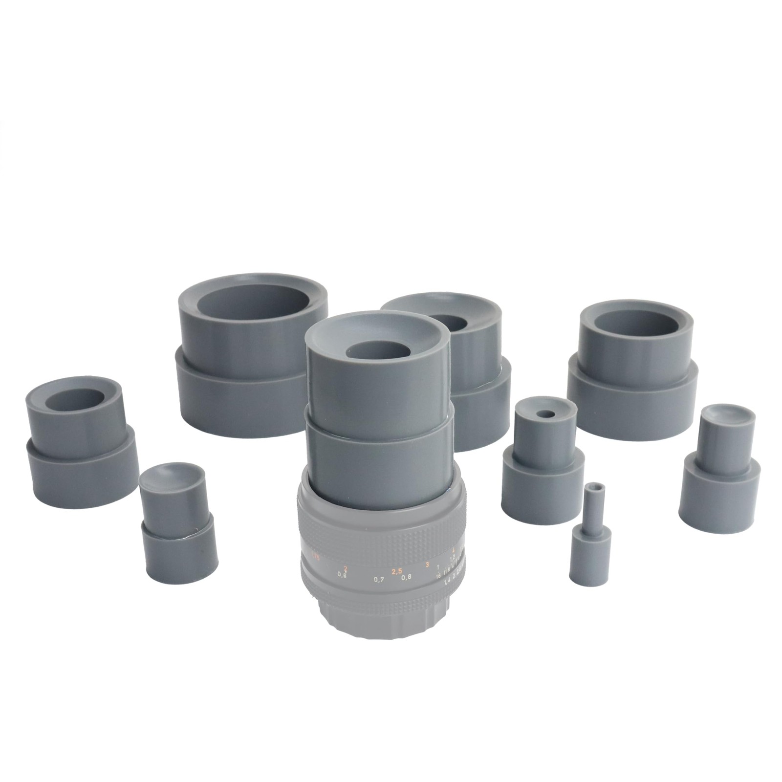 Camera Lens Repair Tool Kit (8-83mm) – 9-Piece Rubber Lens Ring Remover & Fil...