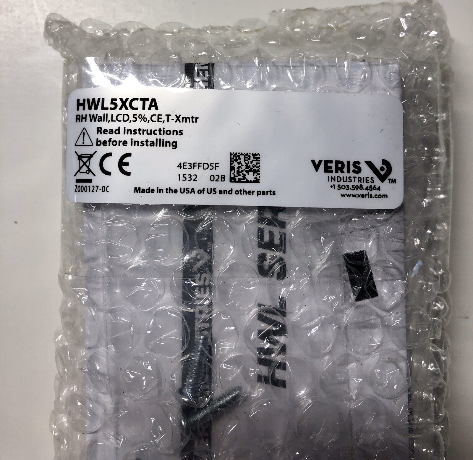 Veris HWL5XCTA (Humidity Transmitter, LCD Display)