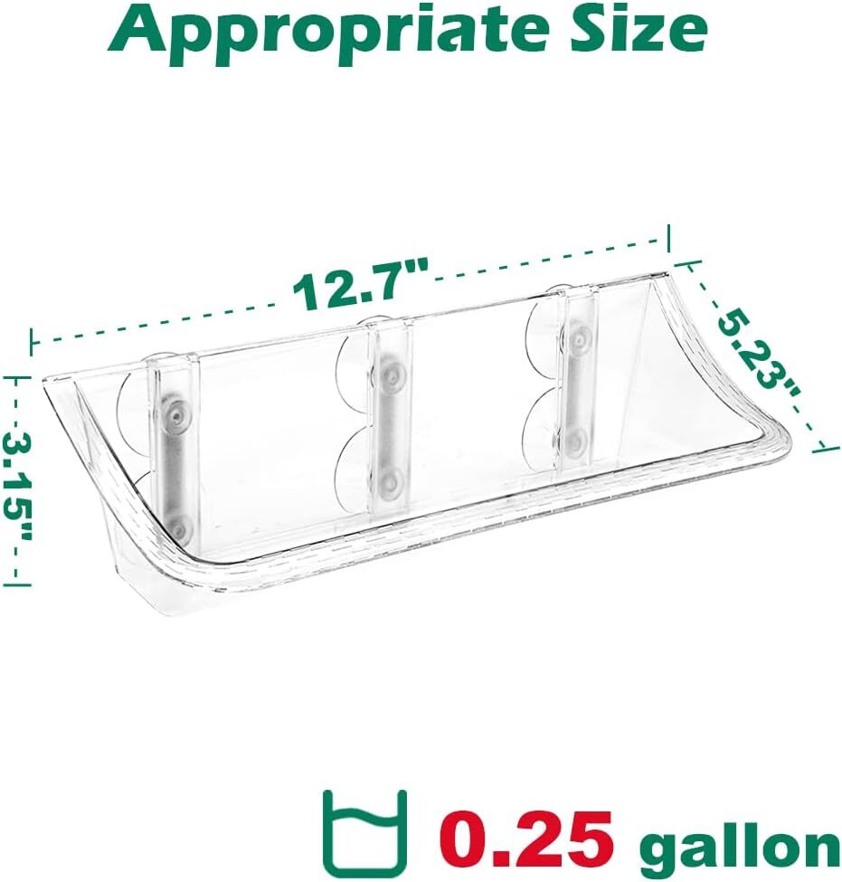 Clear Bird Bath Feeder for Outside Window Glass, Transparent