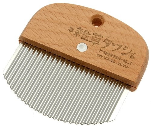 Nisaku Crevice and Sidewalk Weeder, Wood Handle 3.25 inches, Silver