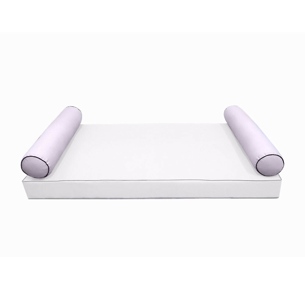 |COVER ONLY| STYLE 5 Crib Bolster Pillow Daybed Porch Swing Contrast Trim AD107