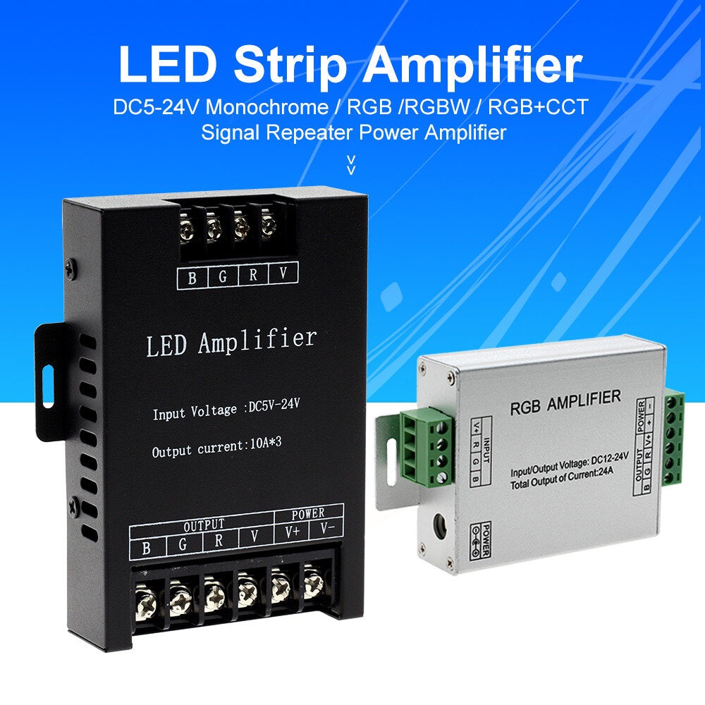 LED RGBW / RGB Amplifier DC5 -24V 24A 30A Output for RGBCCT RGBW RGB LED Strip