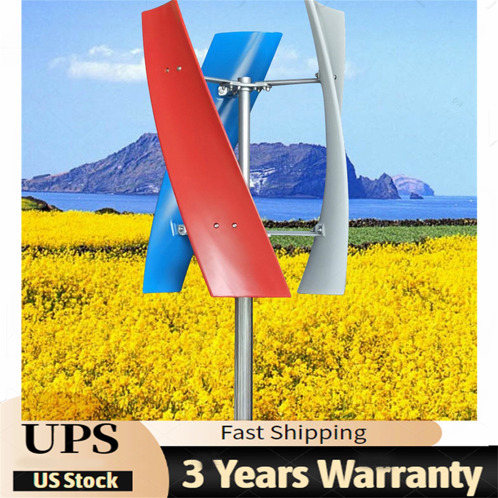 400W DC 12V Wind Turbine Generator Kit with Charge Controller Windmill Power New