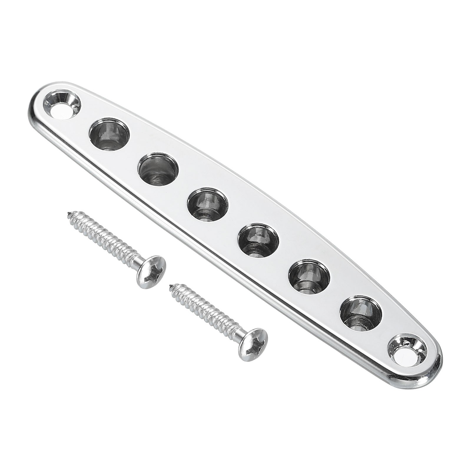 Guitar String Through Plate Guitar Bridge String Through Body Ferrule Silver