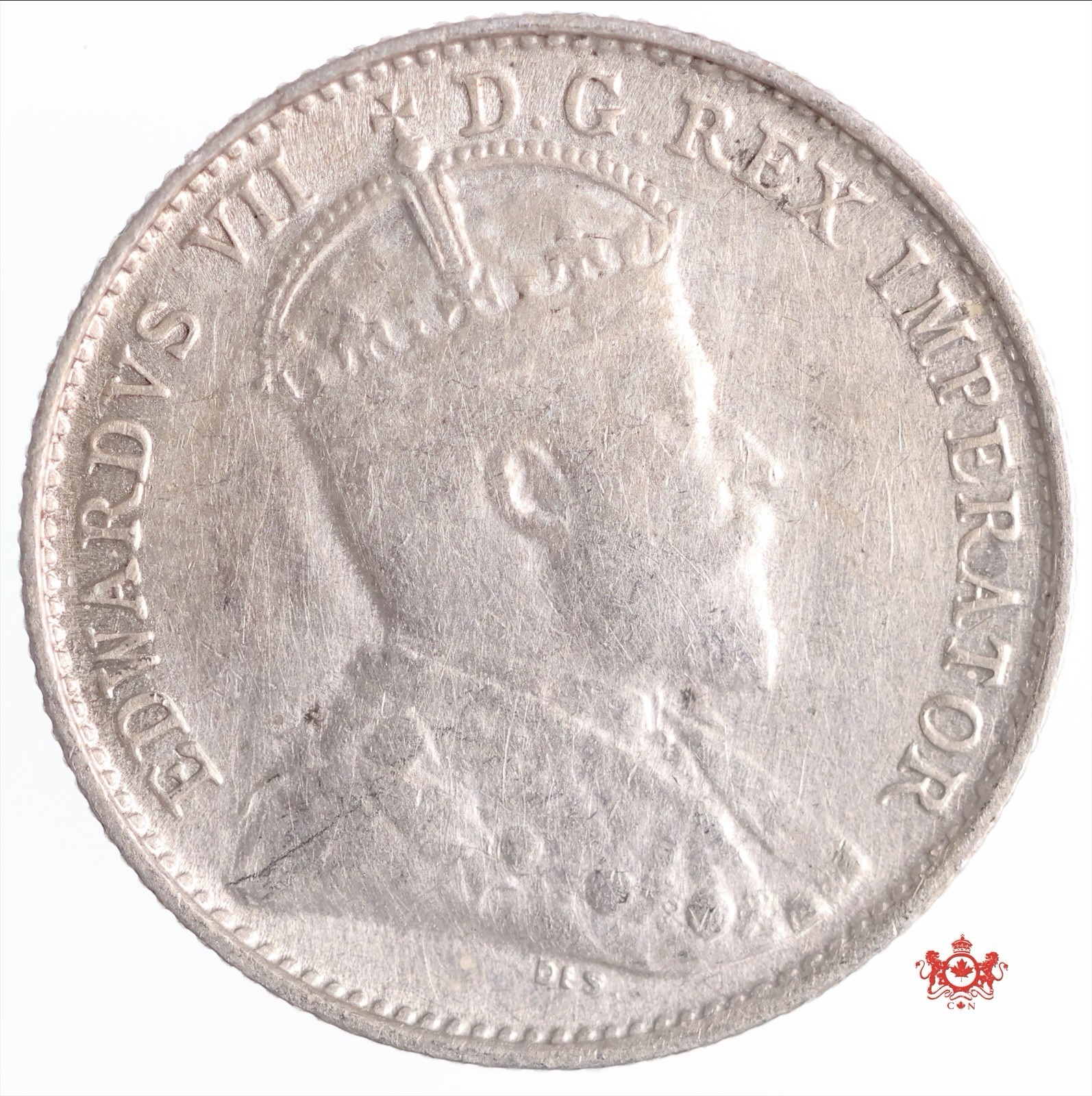 1903H Canada 5 Cents Small Recut H - F/VF - Cleaned Lot#13289