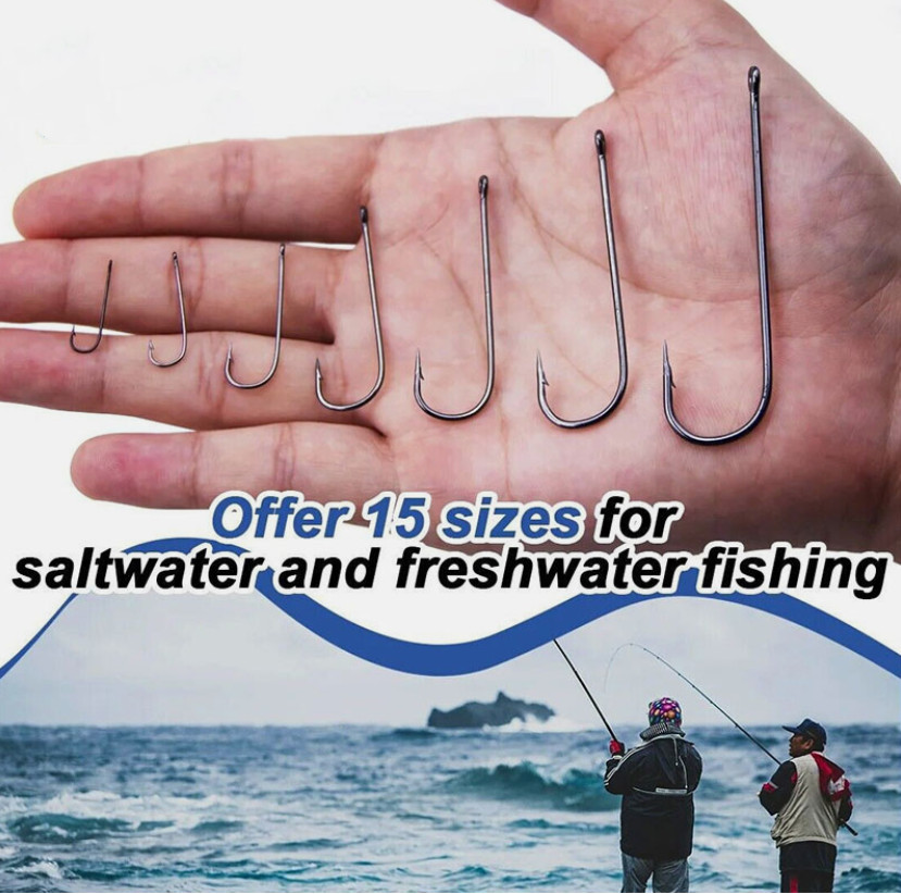 50Pcs Aberdeen Hooks Long Shank Light Wire Fishing Hook Live Bait Hook Worm Hook