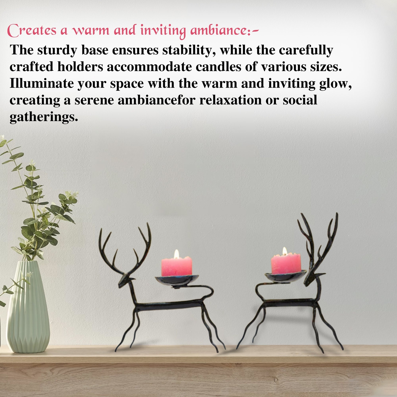 Handmade Deer Candle Stands