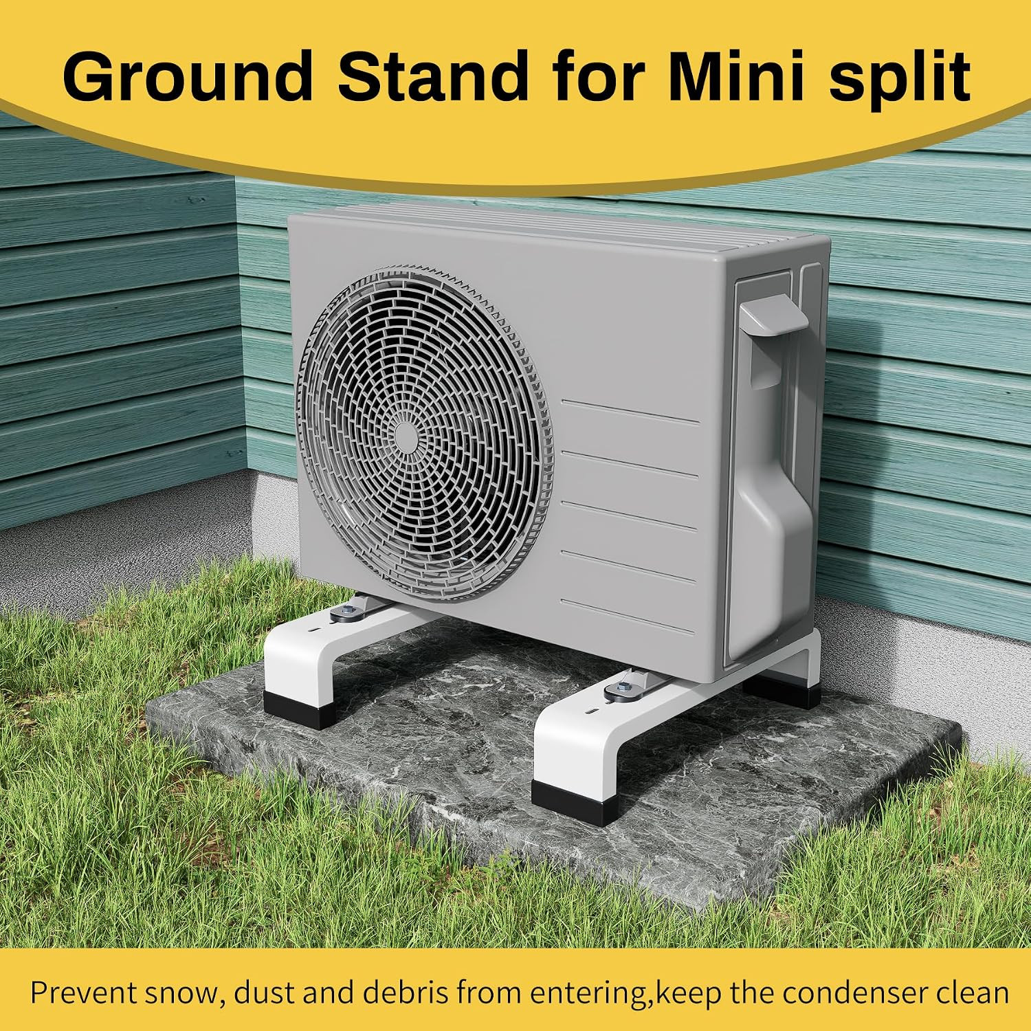 Mini Split Ground Stand,Heavy Duty Adjustable Mini Split Stand Condenser Stand f
