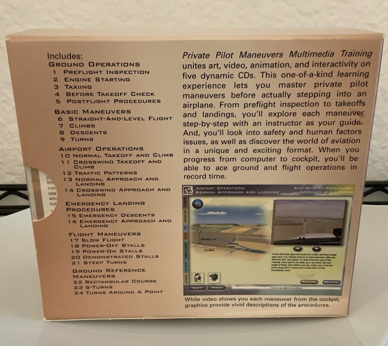 JEPPESEN Private Pilot MANEUVERS 5-CD Set Multimedia Training Software *AVIATION
