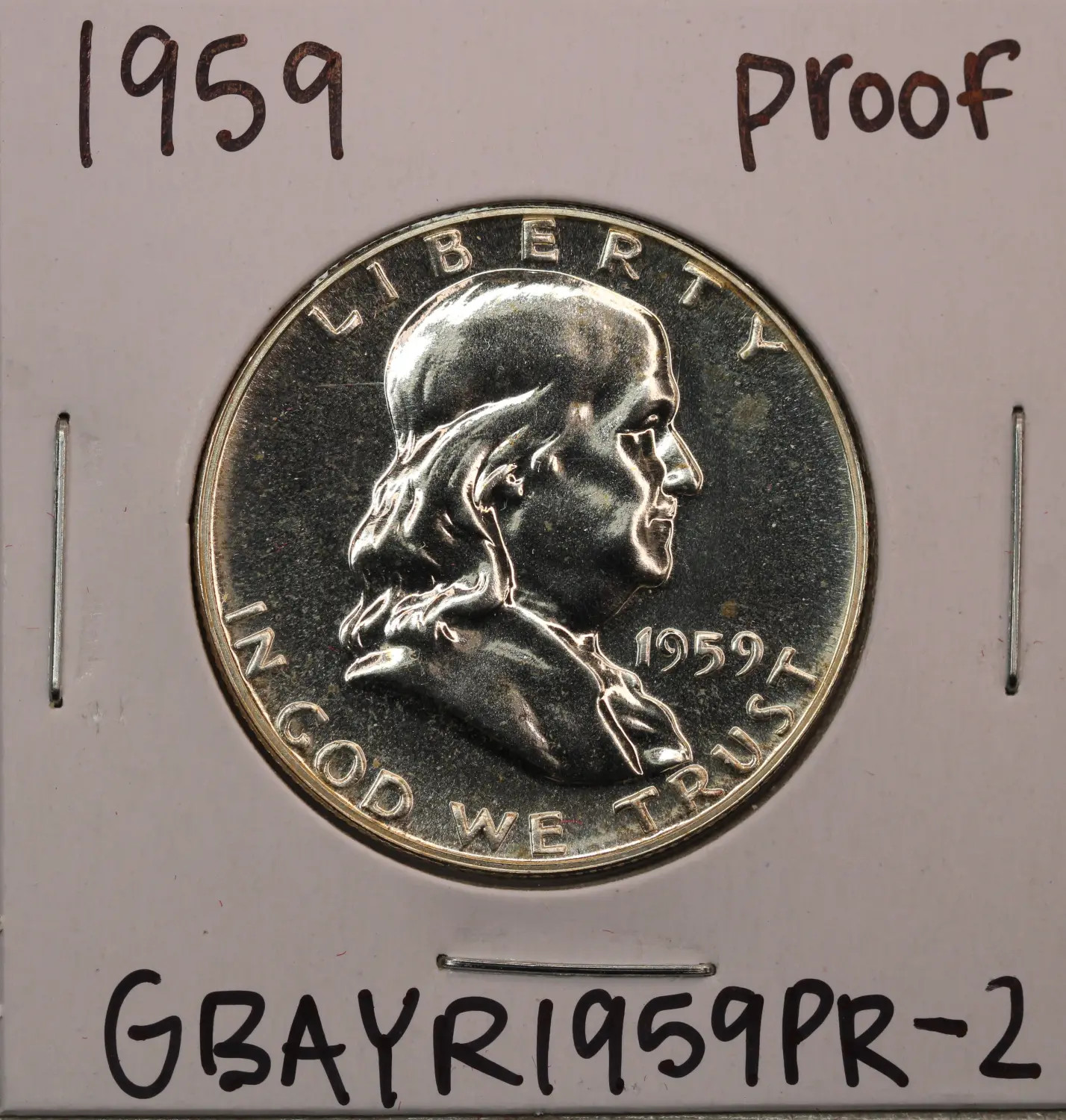 1959 Franklin Half Dollar PR