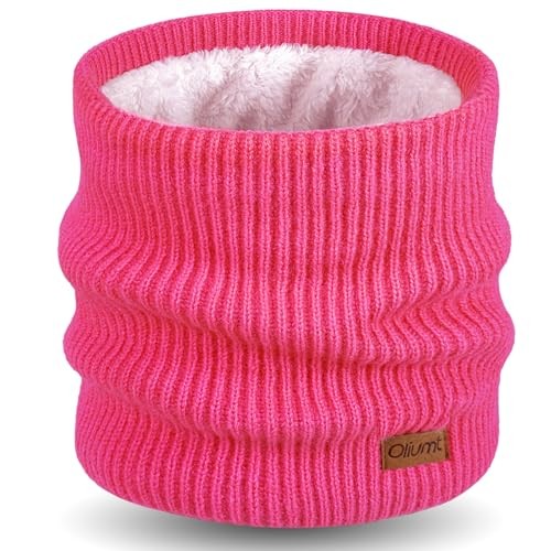 Neck Warmer for men,Winter Neck Gaiters Face Scarf Women Windproof Rose Pink